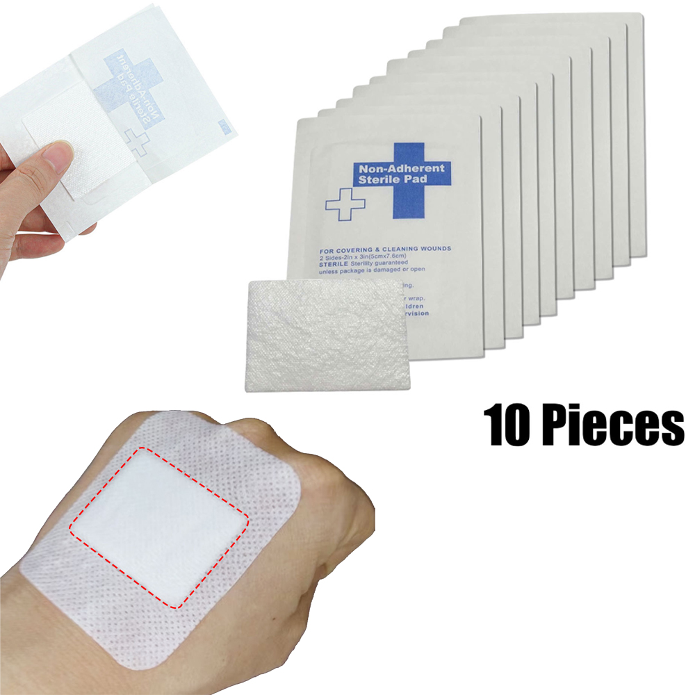 First Aid Kit - 10Pieces 5*7.5cm 100% Cotton Waterproof Gauze