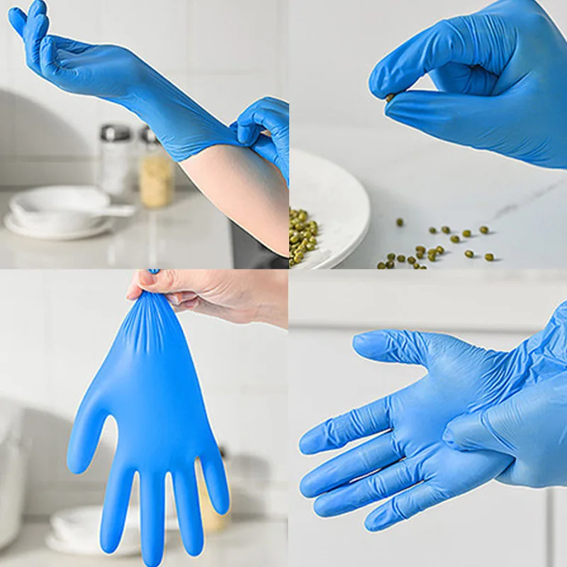 100PCS Blue Nitrile Disposable - огляд і ціна Medical Gloves