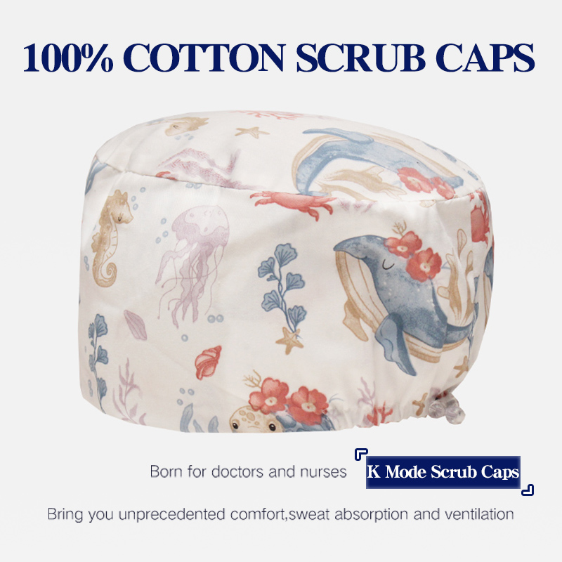 Whale Pattern Scrub Cap Short  - огляд і ціна Surgical Mask