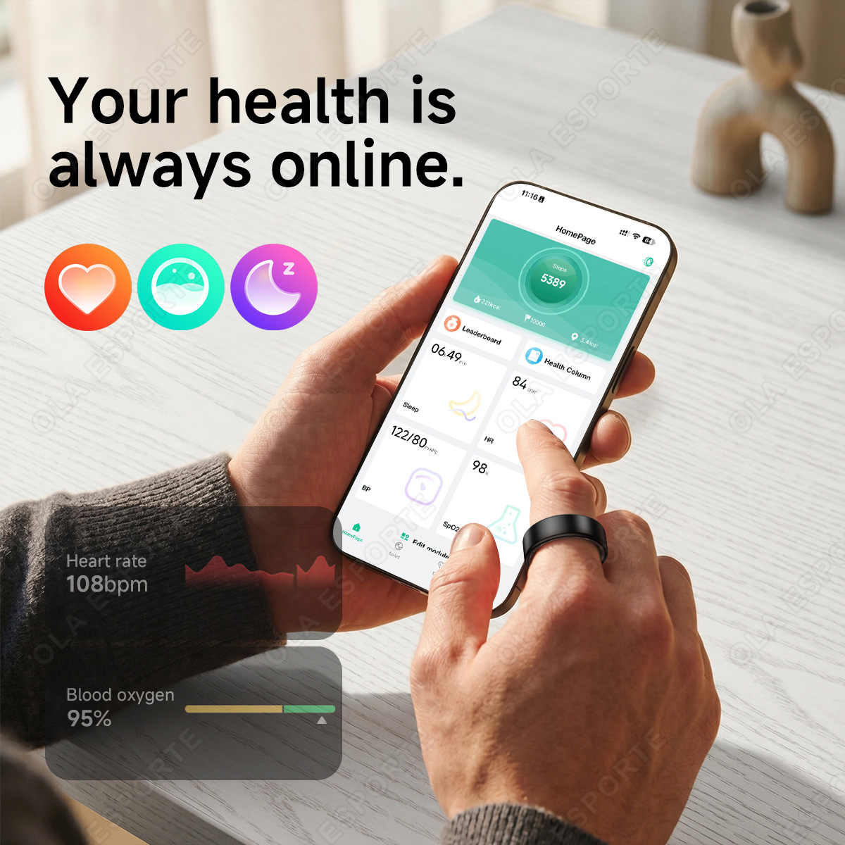 Smart Ring Heart Rate Blood Pr - огляд і ціна Blood Pressure Monitor