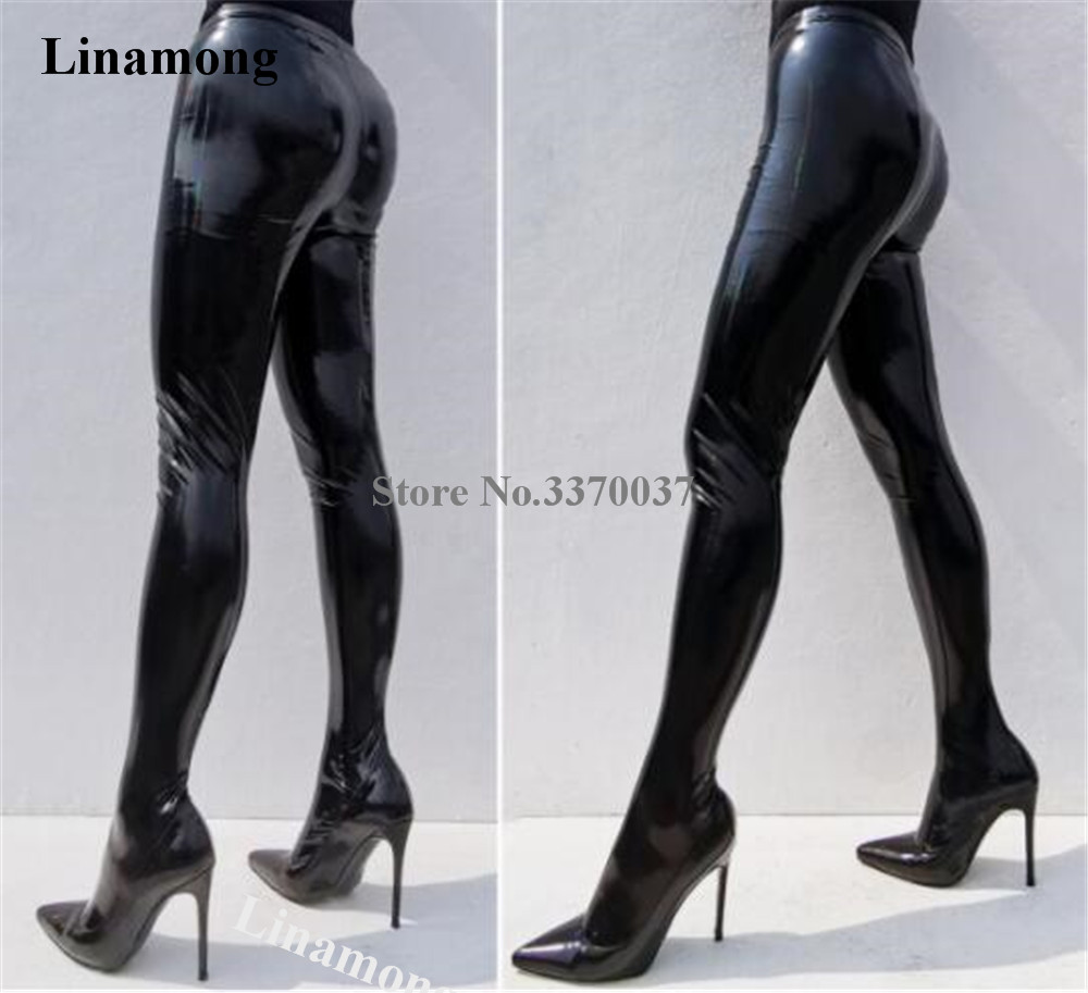 Linamong Sexy Black Patent Lea - огляд і ціна Bandage